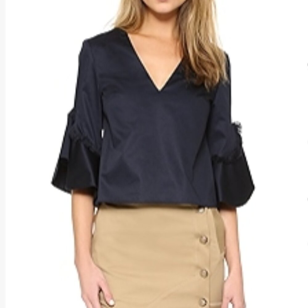 nicholas ruffle sleeve top